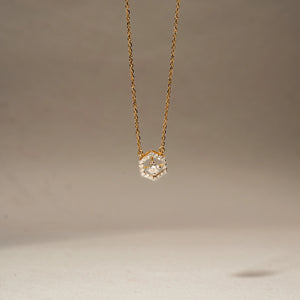 Delicate Geometric Crystal Chain Necklace