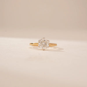 Tapered Round Prong Diamond Ring