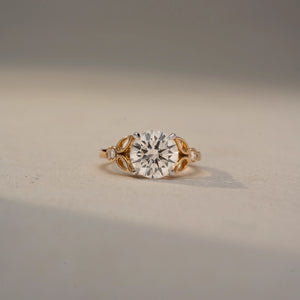 Graceful Solitaire Charm Style Ring