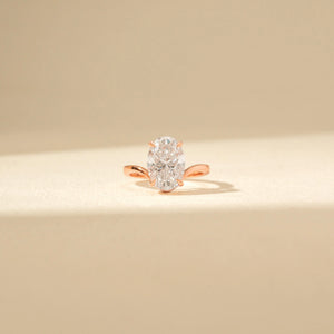 Timeless Oval Solitaire Diamond Ring