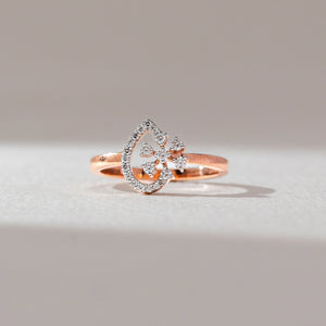 Elegant Petal Drop Diamond Ring
