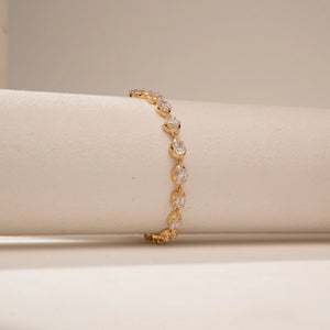 Elegant Floral Link Diamond Bracelet