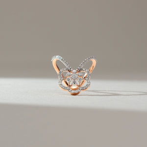 Floral Twist Bloom Diamond Ring