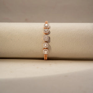 Luxury Emerald Cut Stone Bracelet