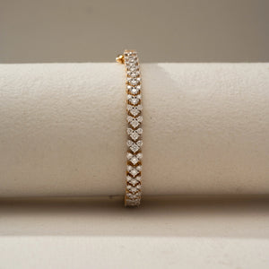 Elegant Diamond Leaf Vine Bracelet