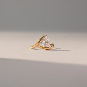 Elegant Trillion Twist Diamond Ring