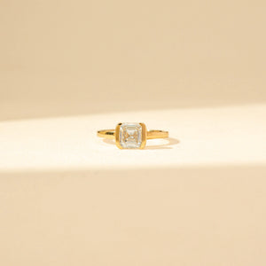 Classic Asscher Solitaire Diamond Ring