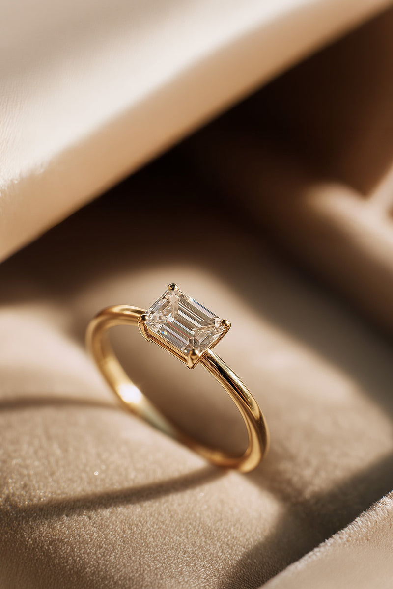 East West Setting Lab Grown Diamond Engagement Rings
