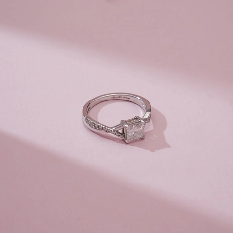 Radiant Curve Solitaire Diamond Ring