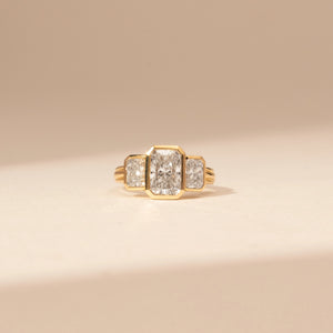 Classic Radiant Trio Diamond Ring