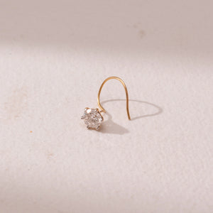 Elegant Solitaire Diamond Gold Nosepins