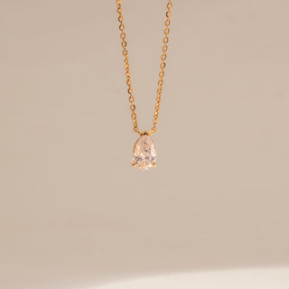 Elegant Pear Drop Diamond Pendant