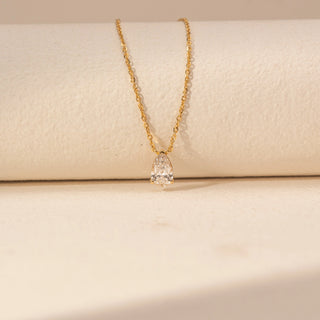 Elegant Pear Drop Diamond Pendant