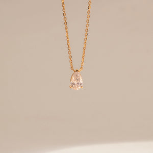 Elegant Pear Drop Diamond Pendant