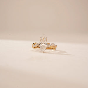 Graceful Marquise Sculpted Diamond Ring