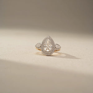 Dazzling Pear Diamond Glow Ring