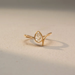 Elegant Pear Diamond Grace Ring