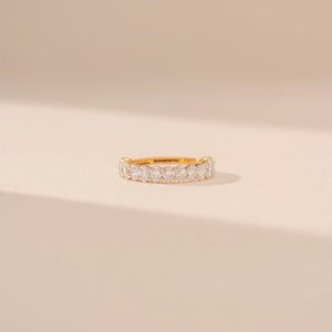 Elegant Linked Pave Diamond Ring