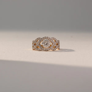 Infinity Weave Halo Diamond Ring