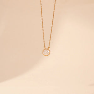 Modern Round Sculpted Diamond Necklace