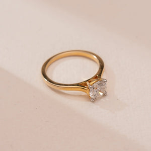 Classic Crown Set Solitaire Ring