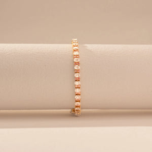 Elegant Scarlet Alternating Diamond Bracelet