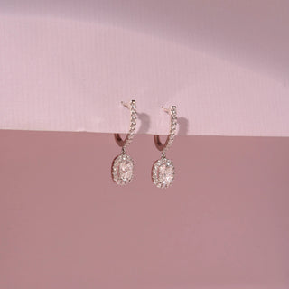Vertical Oval Glow Diamond Earring
