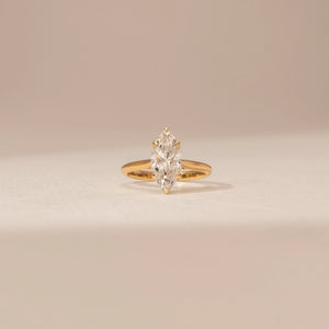 Modern Marquise Solitaire Diamond Ring