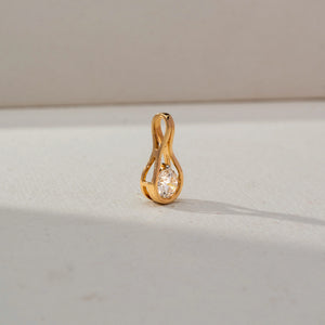 Brilliant Diamond Sparkle Drop Pendant