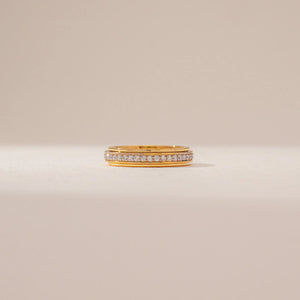 Linear Pavé Set Band Diamond Ring
