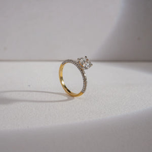 Radiant Glow Solitaire Diamond Ring