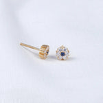 Daisy Crown Diamond Stud Earrings