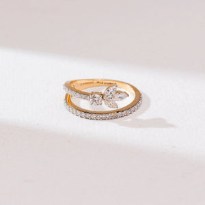 Marquise Leaf Cluster Diamond Ring