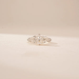Elegant Marquise Cascade Diamond Ring
