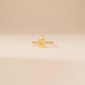 Ethereal Pear Solitaire Diamond Ring