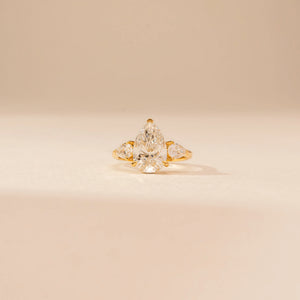 Royal Pear Floral Diamond Ring