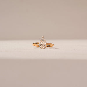 Luminous Pear Solitaire Diamond Ring