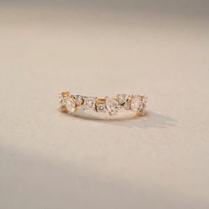 Luxurious Floral Diamond Glow Ring