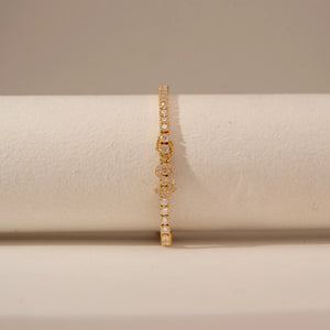 Delicate Diamond Initial Charm Bracelet