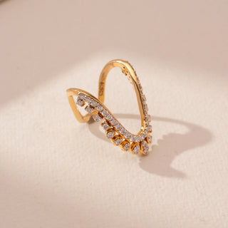 Aurora Curve Diamond Band Ring