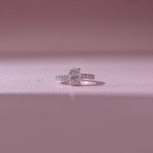 Romantic White Gold Charm Ring