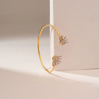 Radiant Sunrise Diamond Cuff Bracelet