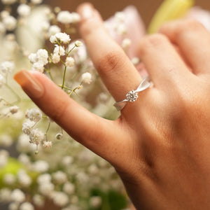 Solitaire Knot Diamond Engagement Ring