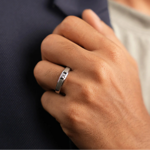 Mens Sleek Diamond Engagement Ring