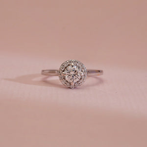Classic Halo Diamond Engagement Ring