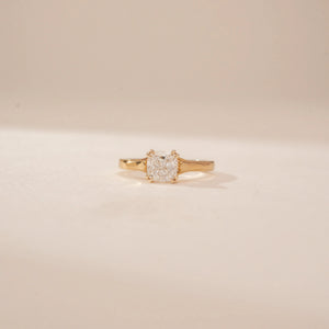 Brilliant Cushion Solitaire Diamond Ring