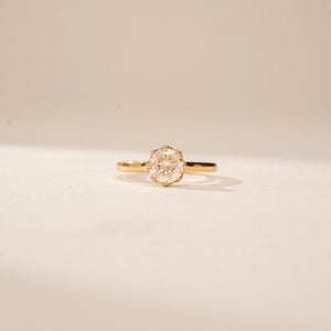 Sophisticated Round Solitaire Diamond Ring