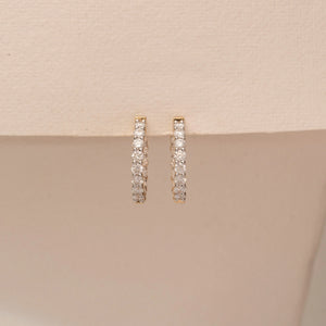 Sculptural Pave Hoop Diamond Earring