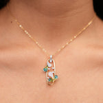 Half Moon Circular Diamond Pendant