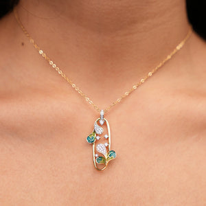 Half Moon Circular Diamond Pendant